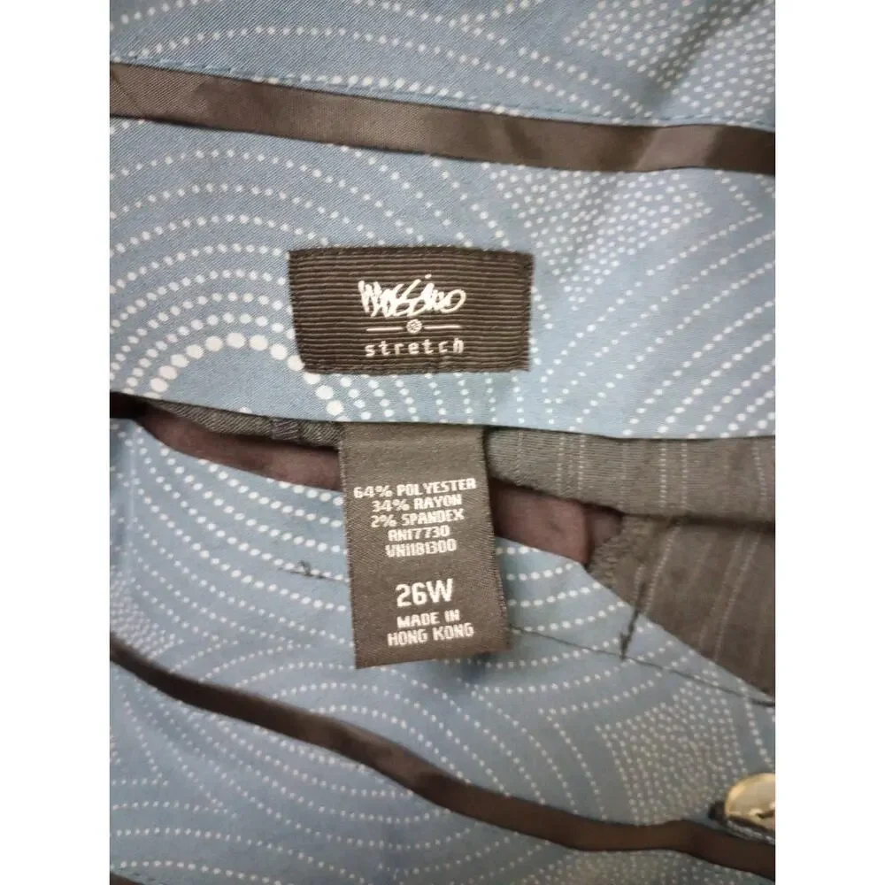 Mossimo Woman Pants 26W Black Pin Stripe Vintage Plus Size Business Office Wear